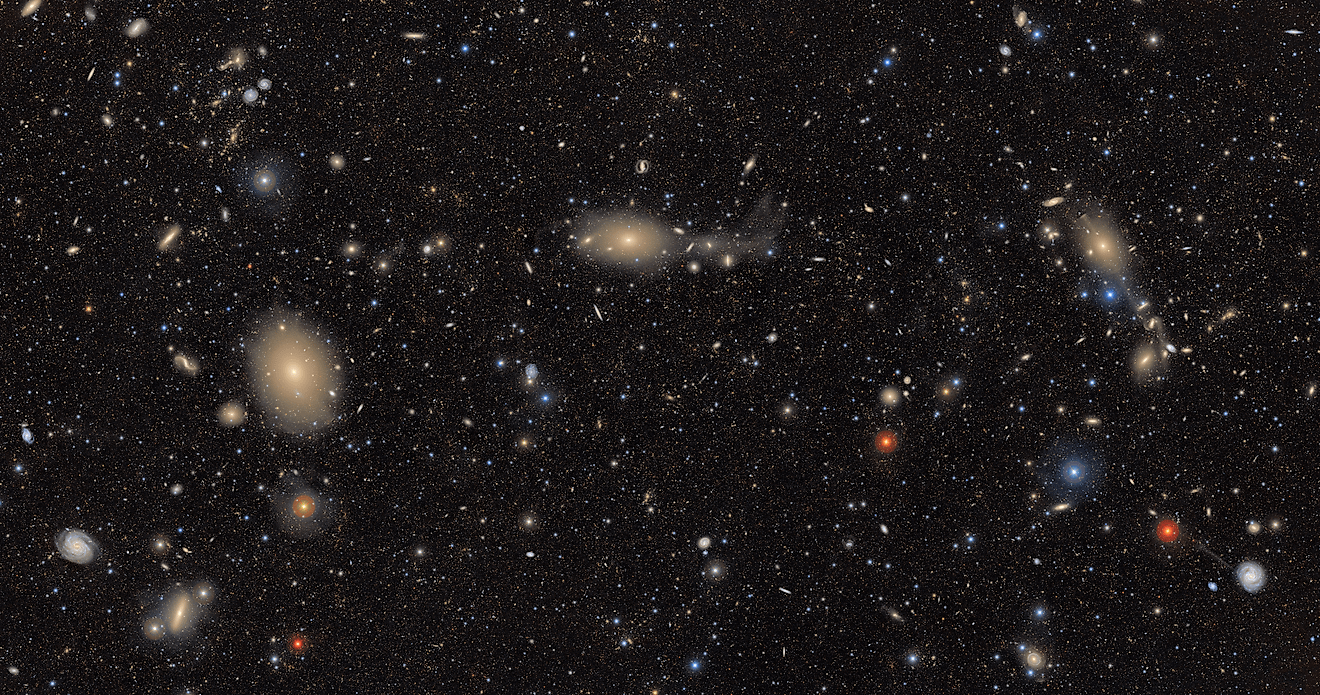 A survey of the sky captured by the Rubin Telescope.