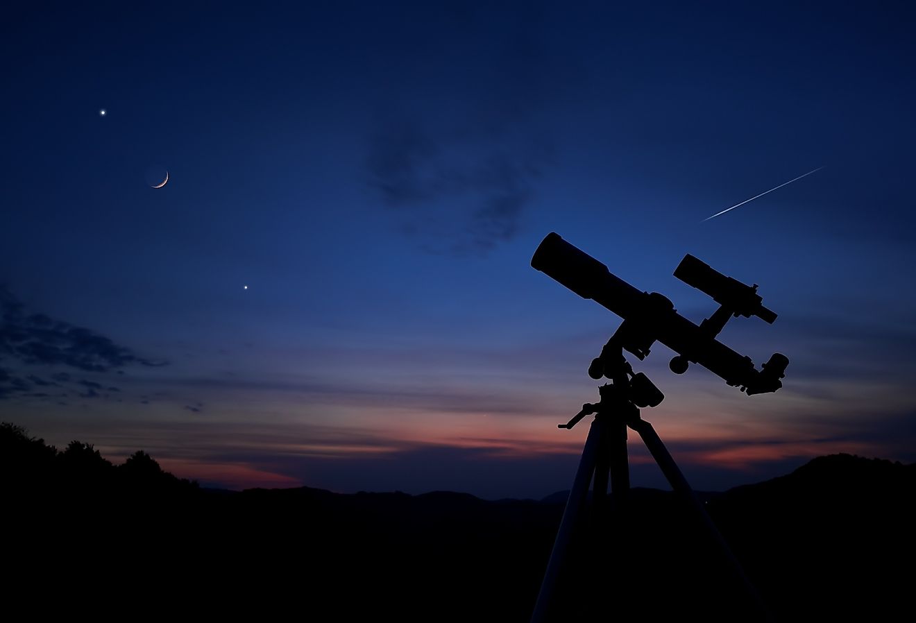 Astronomy telescope for observing the stars in space and other celestial objects of the universe.