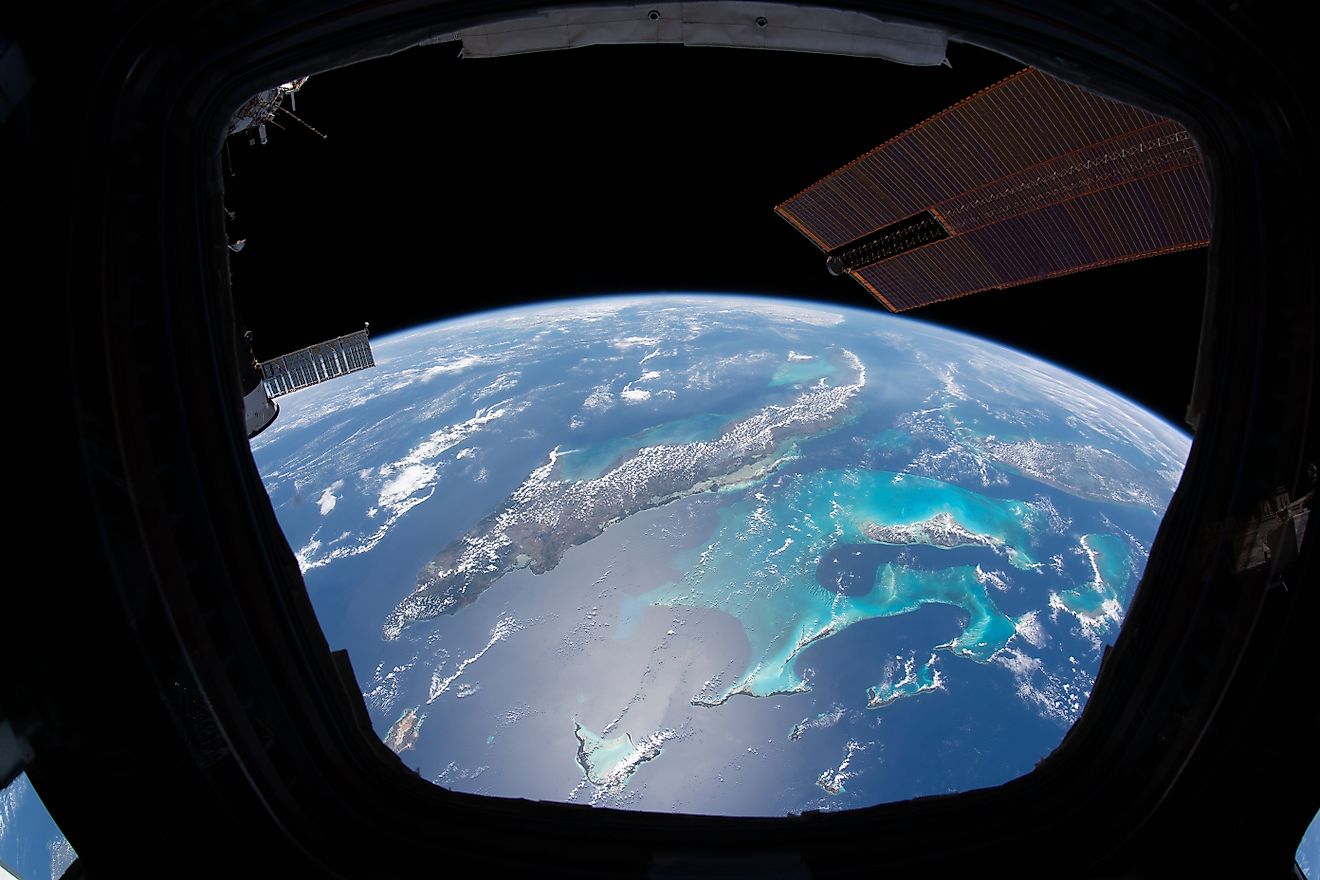 Bahamas photo taken by an astronaut from inside the Cupola on the International Space Station