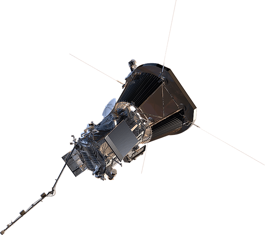 Parker Solar Probe spacecraft model. Credit: NASA, Public domain, via Wikimedia Commons