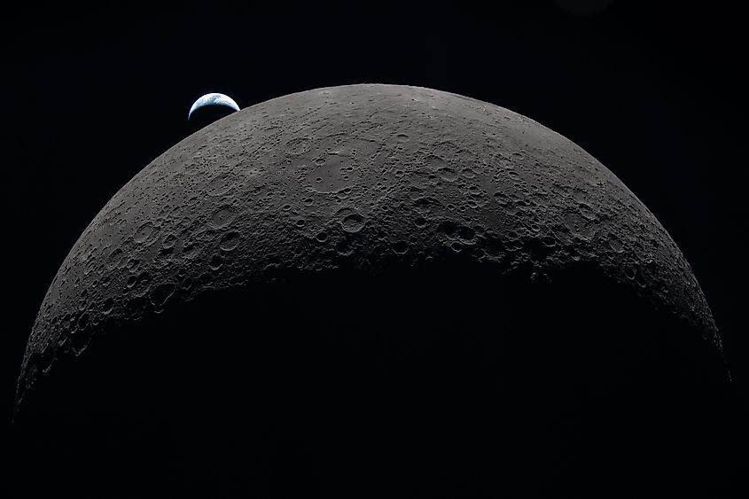 Photo captured by the Artemis II crew during their journey around the far side of the Moon with no stars in sight.