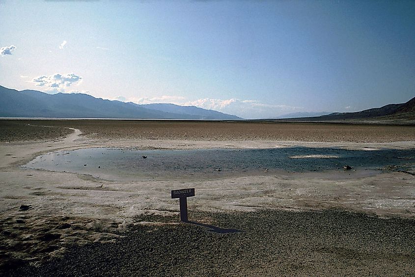 Badwater Basin in Death Valley National Park, California.