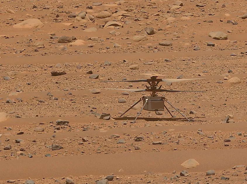  NASA's Ingenuity Mars helicopter was taken by the Mastcam-Z instrument aboard Perseverance