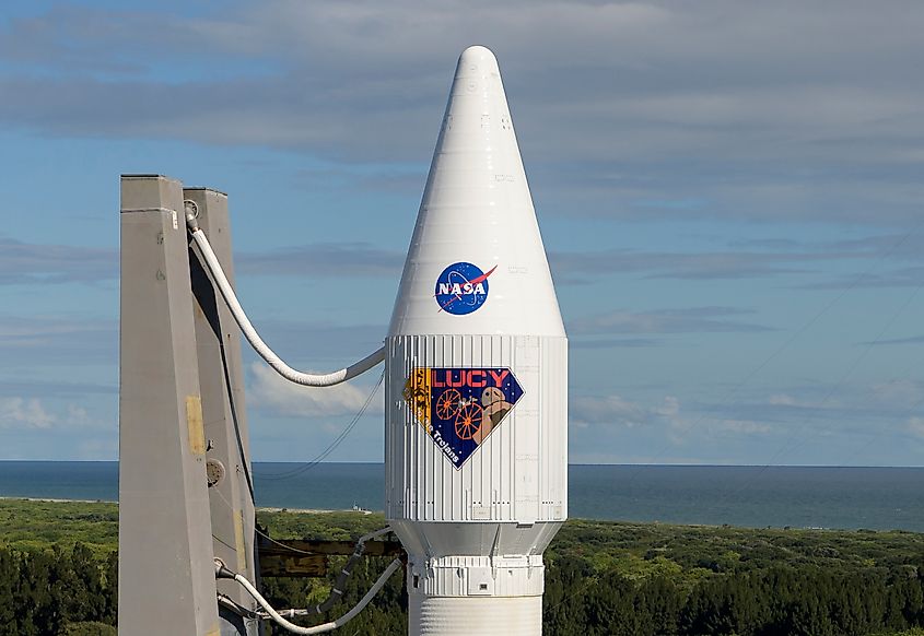 Lucy Mission Prelaunch. Credit: Bill Ingalls, Public domain, via Wikimedia Commons