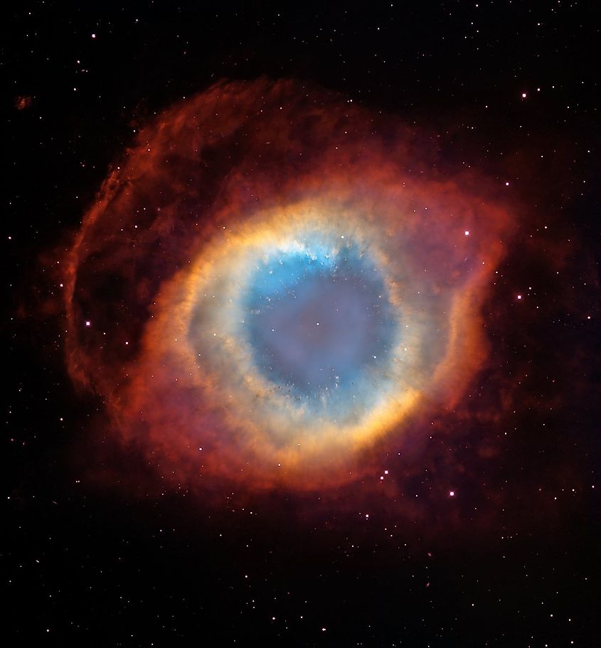 The Helix Nebula photographed in deep space.