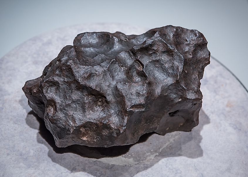 A piece of a meteorite close up. Via Shutterstock / MikhailSh