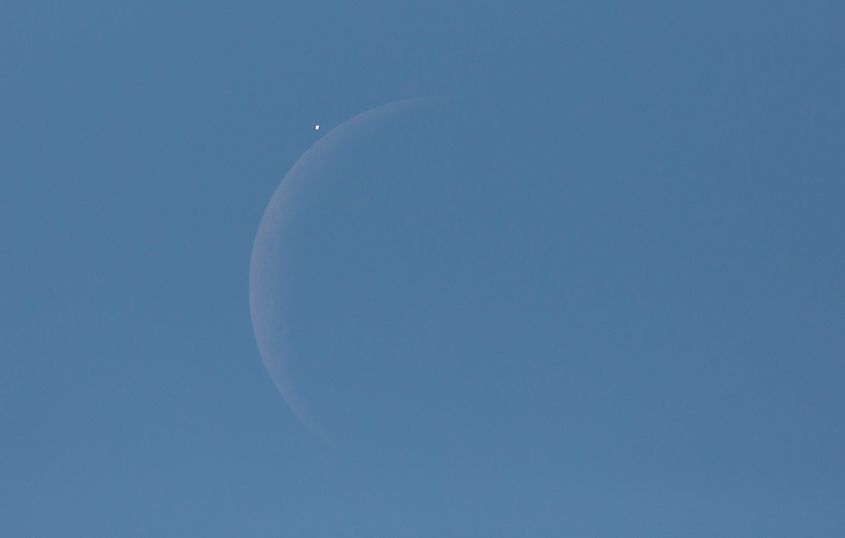 Venus is often visible to the naked eye in daytime, as seen just prior to the lunar occultation of 7 December 2015. 