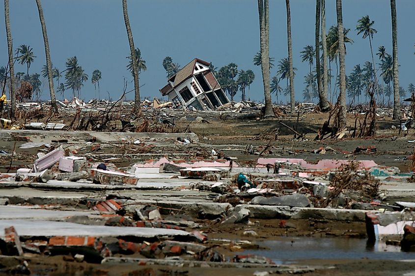 Banda Aceh, destroyed by the Indian Ocean earthquake and tsunami.