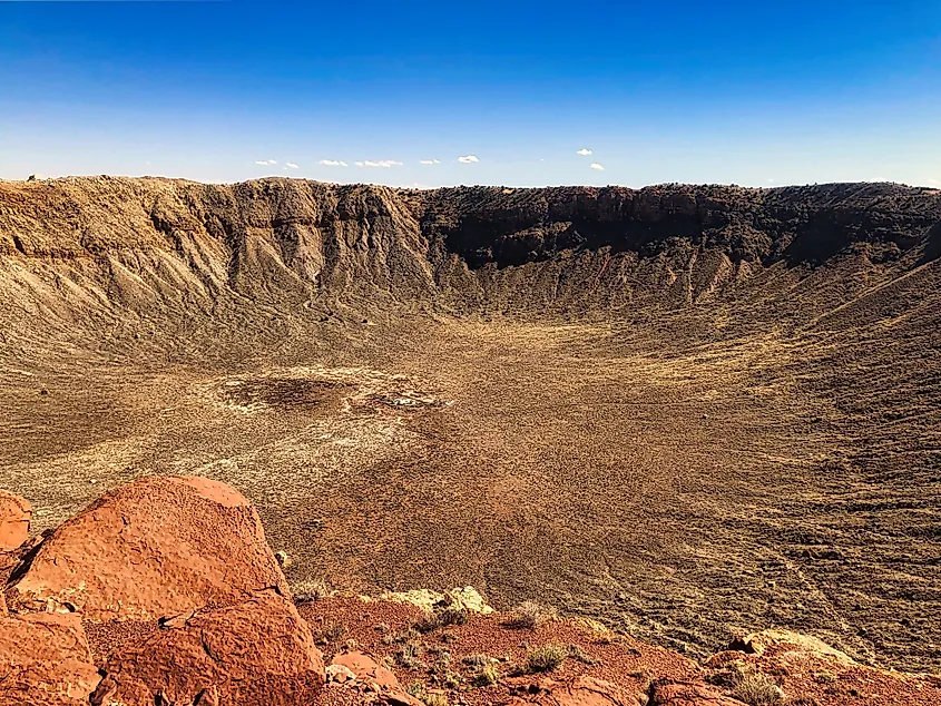 Autumn on the Rim Tour at Meteor Crater near Winslow Arizona. Via Shutterstock / Laima Swanson