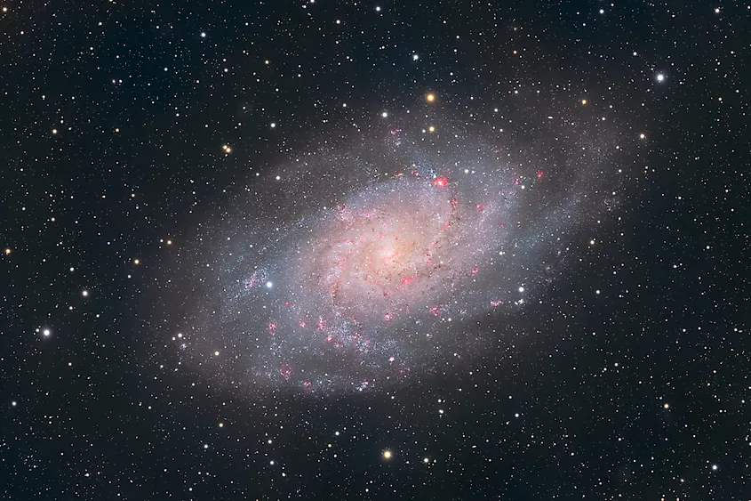 Triangulum Galaxy Messier 33. Credit: Lviatour, CC BY-SA 4.0 <https://creativecommons.org/licenses/by-sa/4.0>, via Wikimedia Commons