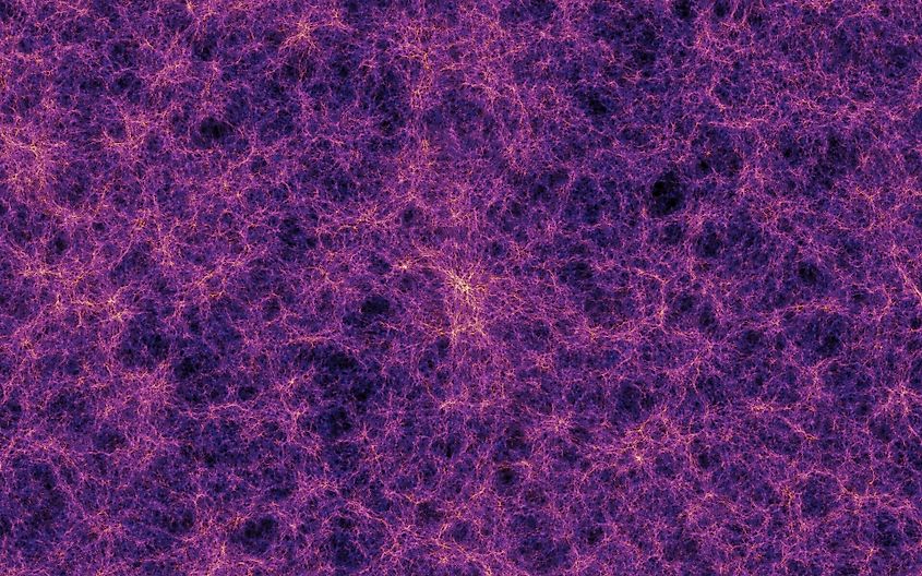Computer-generated model of the cosmic web
