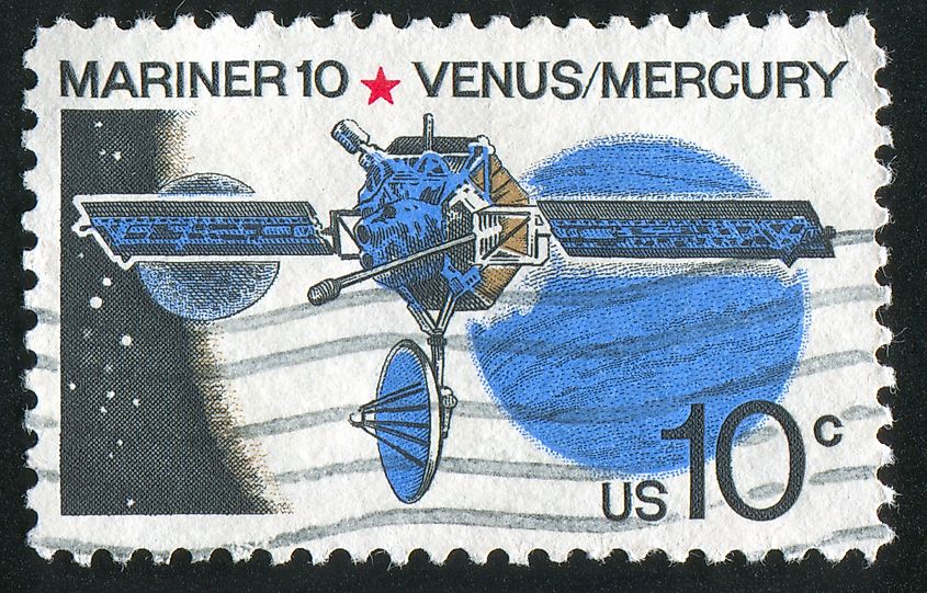 UNITED STATES - CIRCA 1975: stamp printed by United states, shows satellite, circa 1975