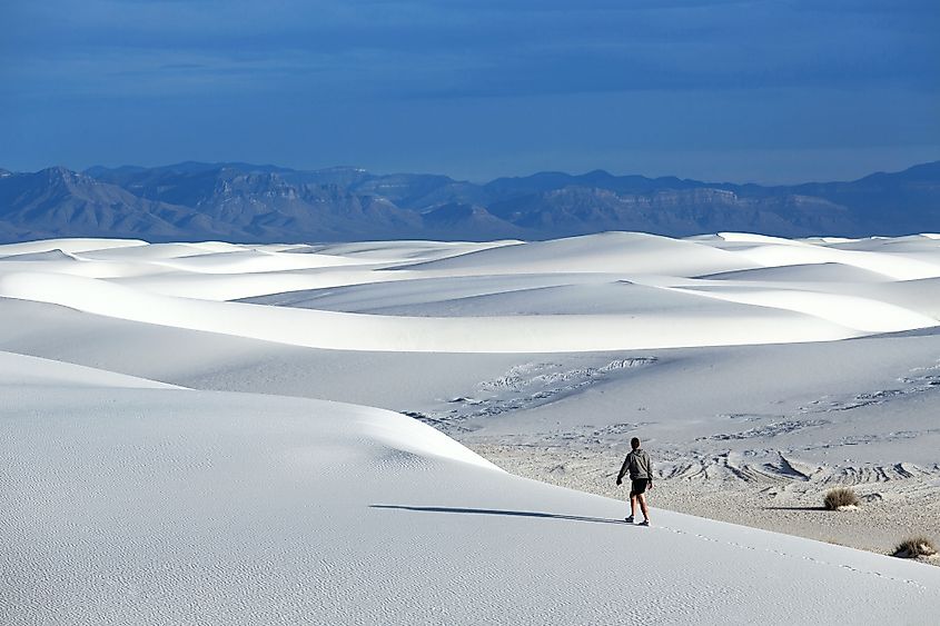The gypsum dunefield at White Sands National Park, New Mexico.