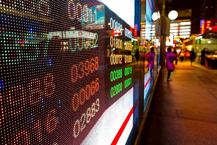 A view of the Hong Kong Stock Exchange. Via Shutterstock / Daniel Fung