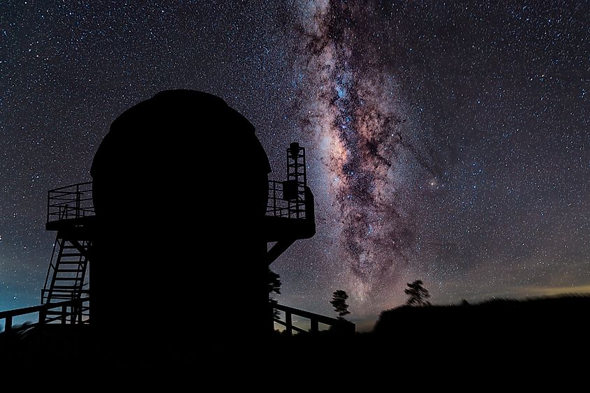 A deep space observatory looks towards the Milky Way.