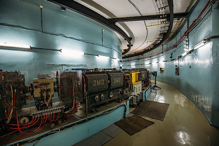 Superconducting ring electromagnet in cyclotron particle accelerator. Via Shutterstock / Vladimir Mulder