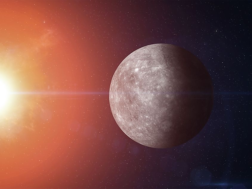 Mercury and the sun
