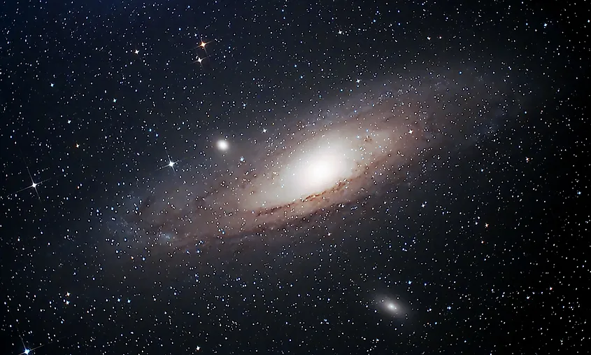 The Andromeda Galaxy against a field of stars