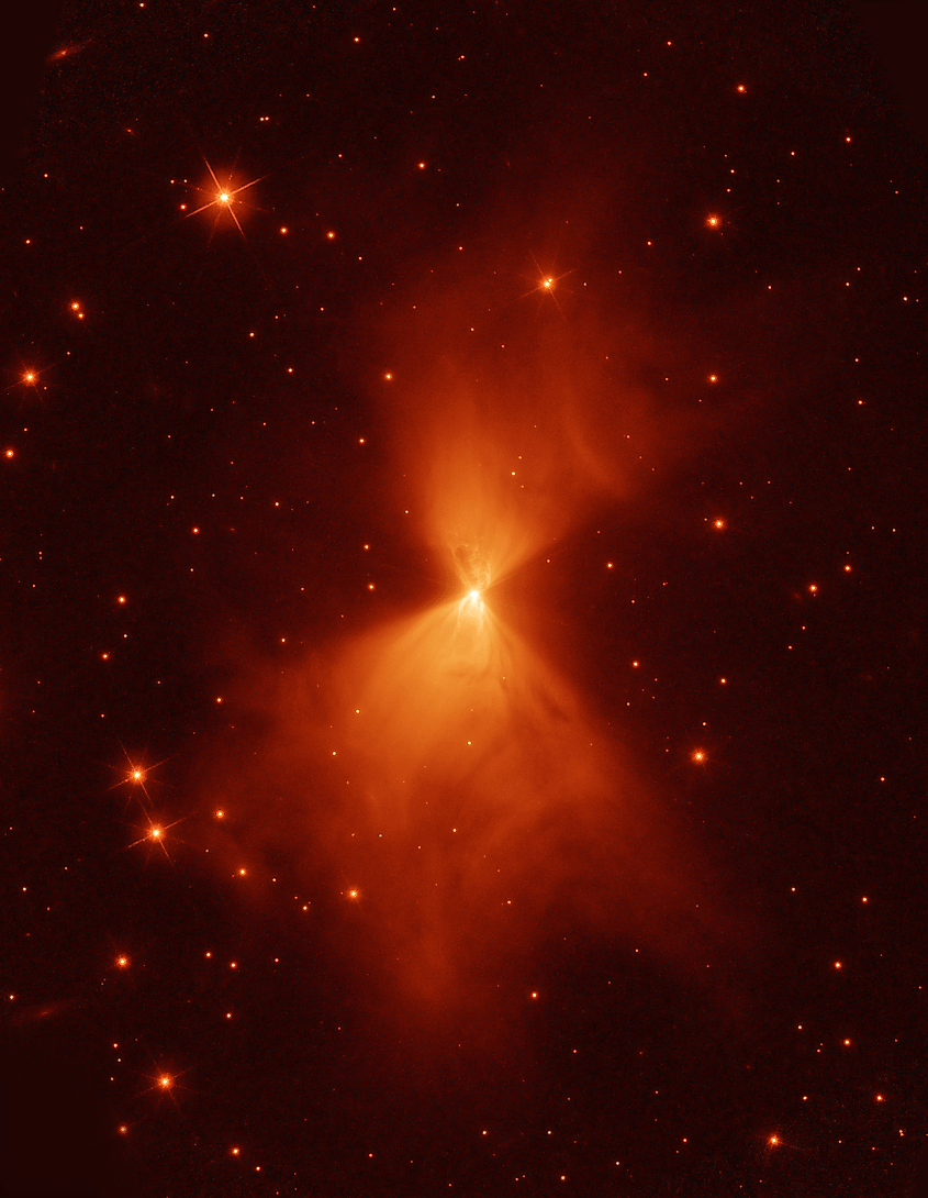 Red filter applied to monochromatic data