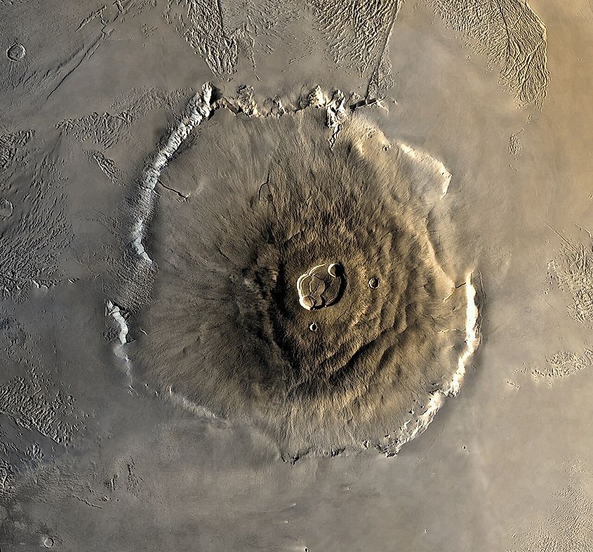 Overlooking Olympus Mons on Mars.