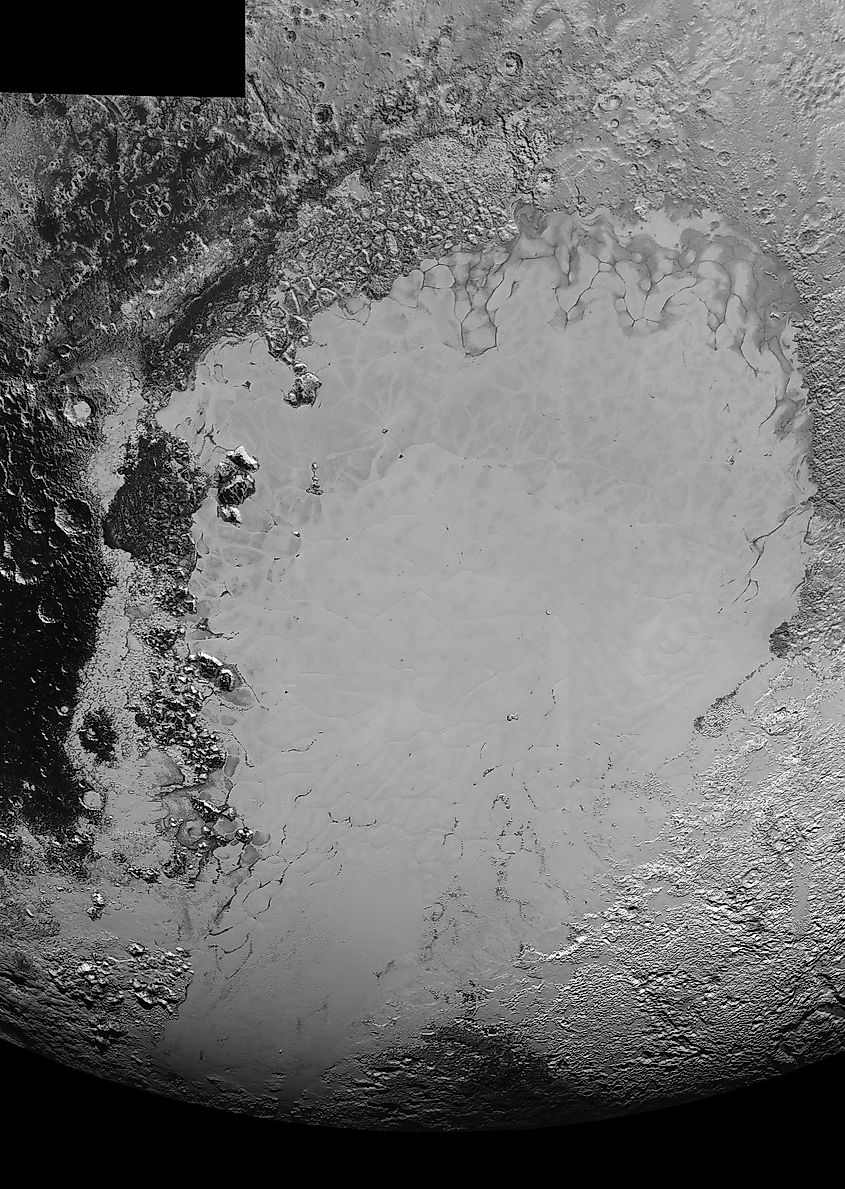 Sputnik Planitia nitrogen ice plain on Pluto imaged by New Horizons