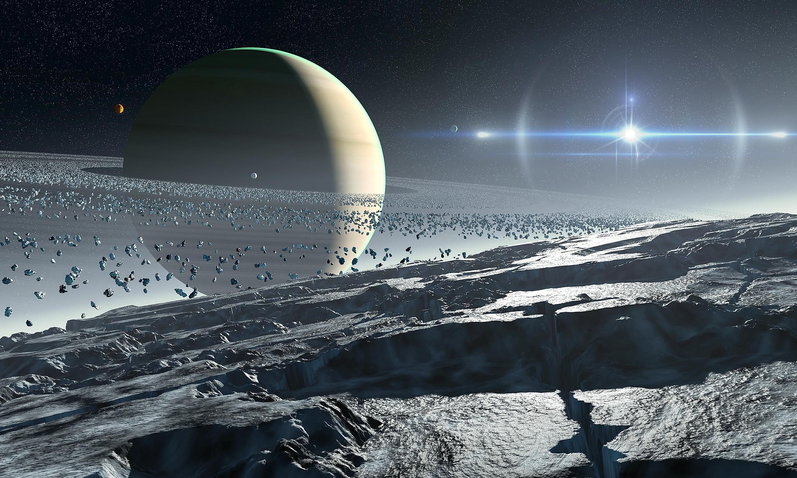 Enceladus, Saturn's Moon.