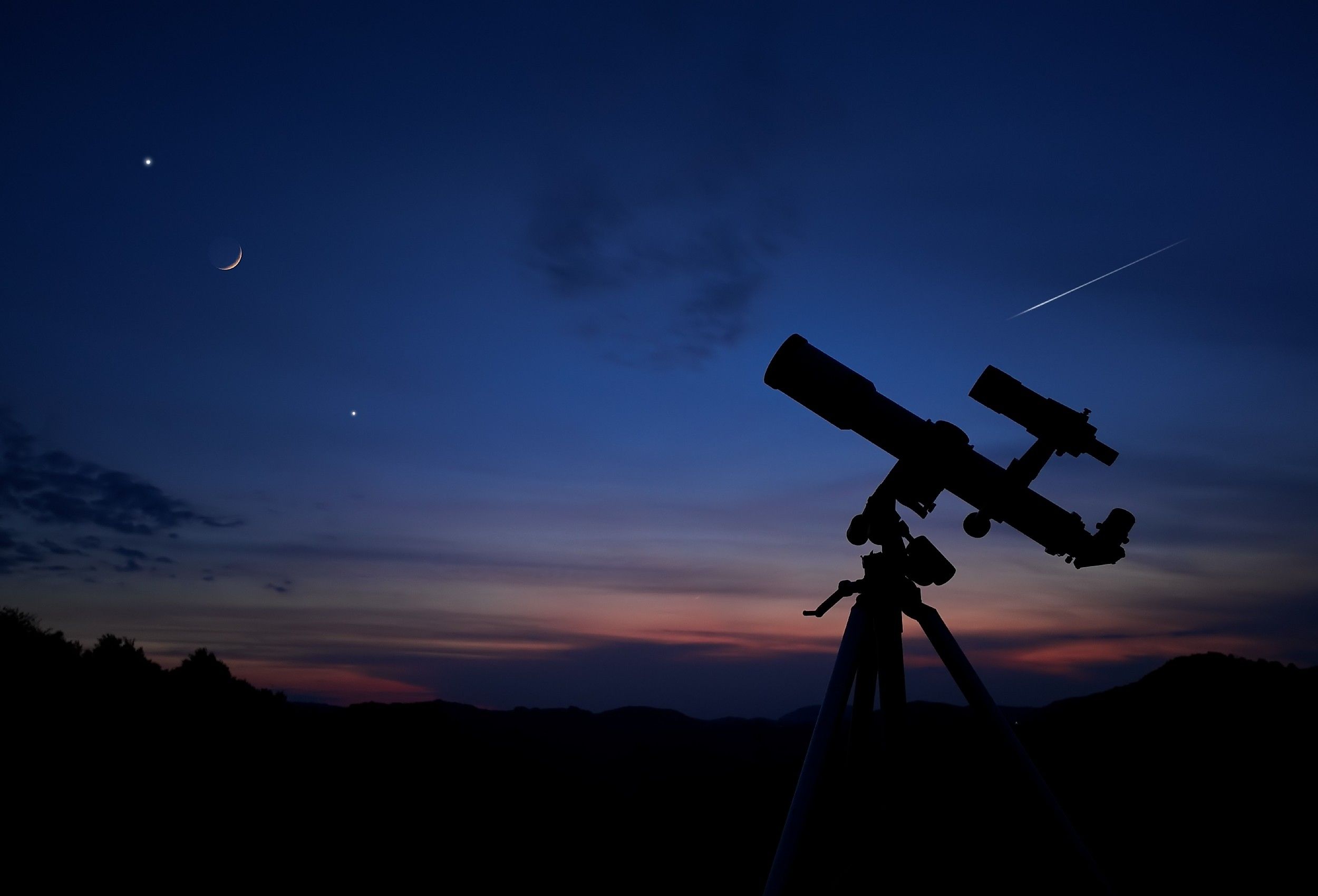 Astronomy telescope for observing the stars in space and other celestial objects of the universe.