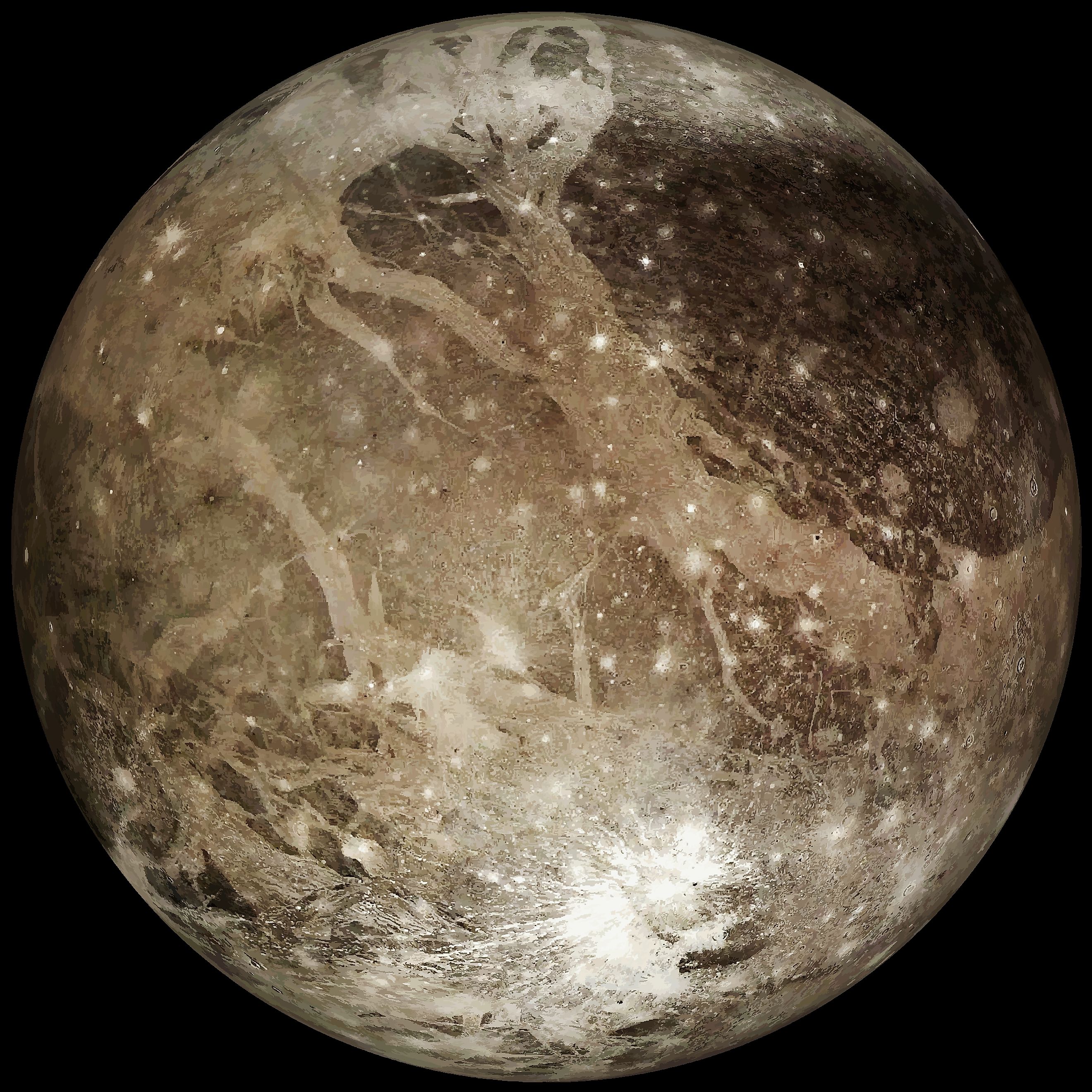 Ganymede. Jupiter's moon Ganymede on a black background. Image credit: Photobond / Shutterstock.com